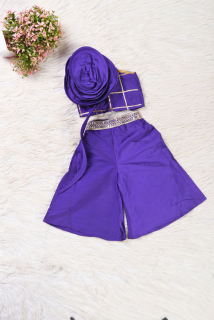 Purple Silk Indo Western Coord Set