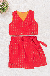 Red Cotton Coord Set