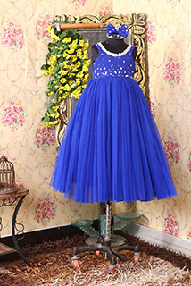 Royal Blue and Silver Gown