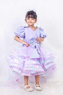Lavender Shimmer Butterfly Dress