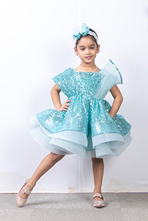 Sky Blue Princess Theme Dress