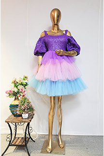 Shimmery Ruffles Short Dress