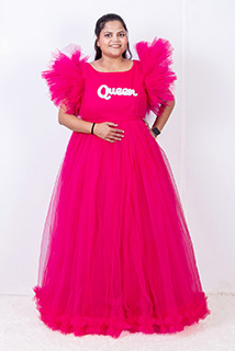 Hot Pink Queen Gown
