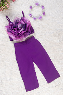 Purple Georgette Coord Set