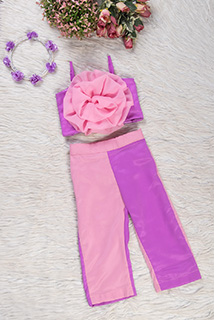 Lavender and Pink Georgette Coord Set