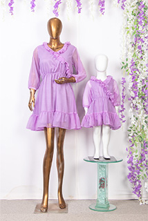 Lavender Georgette Mom and Me Dress