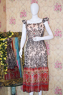 Chiffon printed maxi dress