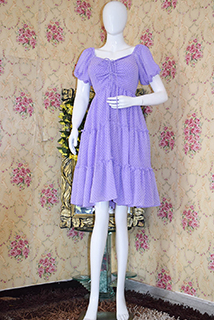 Lavender Ruched Yoke Dress
